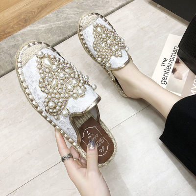 Semi-Slipper Female Flat Closed-toe 2020 Spring and Summer New Style Fashion Outer Wear Sandals Slipper Outdoor Slipper Man-made