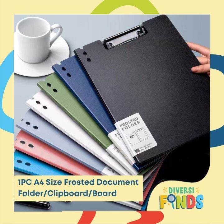 1 PC A4 Document Folder / File Folder Clip Board Top Clip Assorted