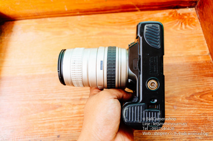 ขายกล้องฟิล์ม-minolta-a7700i-พร้อมแพลตล่างแท้-พร้อมเลนส์-100-300mm