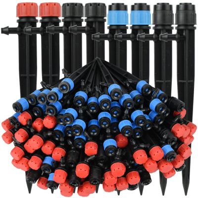 【CW】 KESLA 5-10pcs Greenhouse Garden Irrigation Watering Sprinkler Misting Spray Dripper Nozzles Stake for Self-Watering System