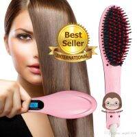 Wonder Brush แปรงหวีผมตรง อัตโนมัติ พร้อมจอ LCD HQT-906(Pink)