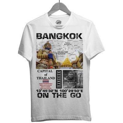 เสื้อยืดราคาถูก เสื้อยืดสีขาวลาย ยักษ์ Bangkok ThailandS-5XL