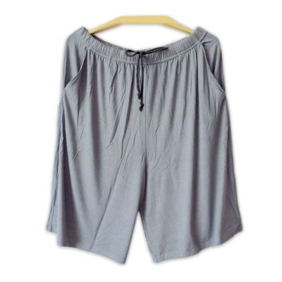 Plus size cozy modal sleep bottoms men pure color Summer casual sleepwear pants britches shorts sheer mens pants