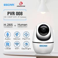 2023 Escam 2mp Pvr008 1080P ติดตามอัตโนมัติการตรวจจับการเคลื่อนไหวกล้องวงจรปิดแบบไร้สายกล้อง Ip P2p