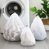 Laundry Bag With Lockable Drawstring For Big Clothes Practical Large Washing Net Bags Durable Fine Mesh