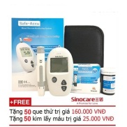 Máy đo đường huyết Safe Accu - Sinocare Đức Tặng kèm 50 que thử và 50 kim