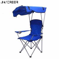 JayCreer Portable Camping Chair Fishing Chair With Umbrella For CamperFisher RV and Home Garden