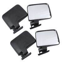 4X Golf Cart Mirrors - Universal Folding Side View Mirror for Golf Carts Club Car, Ezgo, Yamaha, Star, Zone Carts