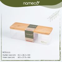 [คุณภาพดี] NAMECO รุ่น NC01111 ECO FRIENDLY กล่องเก็บอุปกรณ์พร้อมฝาไม้ พลาสติกเป็นมิตรกับสิ่งแวดล้อม 1404687