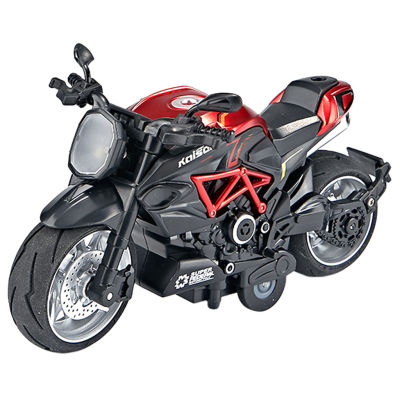 MagiDeal 1pc Diecast 1/12 Scale Motorcycle Model with Music Light Toy Collection