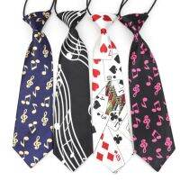 Kids Skinny Size Necktie Children 2.2 inch Groom Cards Music Fish Narrow Lazy Ties Party Polyester Gravata Baby Tie Elastic Band