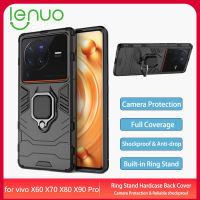 LENUO เคส เคสโทรศัพท์ vivo X60 X70 X80 Pro Case Slim Heavy Duty Hardcase Camera Protection Back Cover with Ring Stand
