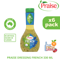 Praise Dressing French เพรส น้ำสลัด สไตล์ ฝรั่งเศษ 330มล. แพ็ค 6 ขวด