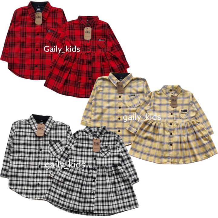 Kemeja Flanel & Dress Flanel Anak 1-10 Tahun (HARGA SATUAN) / Kemeja