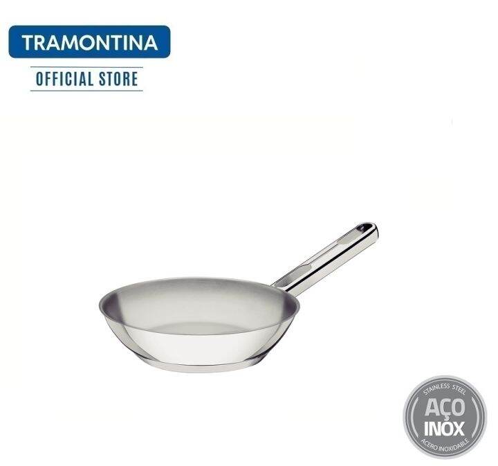 Tramontina Allegra Stainless Steel Frying Pan With Triple Bottom