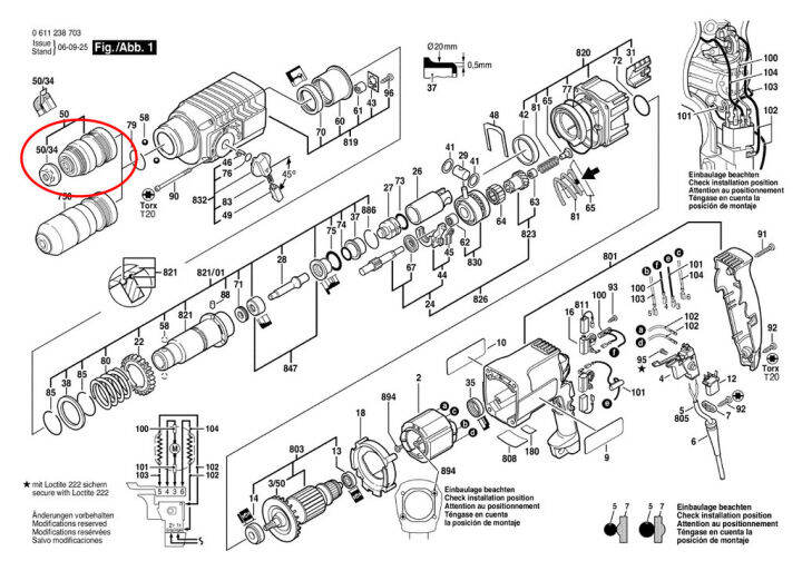 หัวจับดอก-เจาะปูน-สว่านโรตารี่-บอส-bosch-gbh-2-24