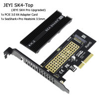 JEYI SK4 Plus M.2สำหรับ NVMe SSD ไปยัง PCIE 4.0 X4อะแดปเตอร์การ์ด M สำหรับ2230-2280 SSD PCI-e X8 X16ฮีทซิงค์ระบายความร้อน Seasshark