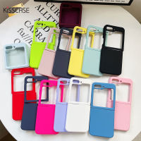 KISSCASE เคสโทรศัพท์ซิลิโคนเหลวสำหรับ Samsung Galaxy Z Flip 5 5G เคสสีทึบกล่องกันกระแทกมินิมอลสำหรับ Samsung Z Flip5ป้องกันฝาครอบแบบน้ำ