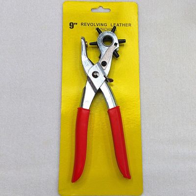 【CC】 6 Hole Size Household Puncher Leather Punchers Tools Punching Machine Hand Pliers Sewing Crafts