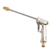 Alloy Metal High Pressure Long Rod Water Gun Garden Flower Grass Irrigation Spray Gun Car Washing Floor Cleaning Pet Bath Tool