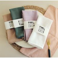 【CC】☂❖  Plain Cotton Fabric Household Napkin Placemat