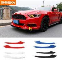 SHINEKA ABS Car Front Fog Light Eyelid Decoration Cover Trim Strips Stickers For Ford Mustang 2015-2018 Car Styling Accessories