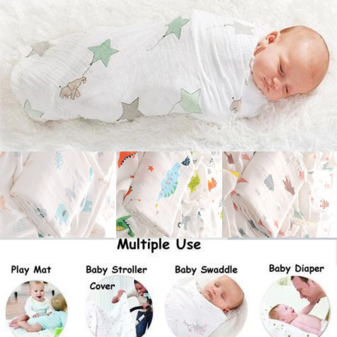 Eco-friendly Swaddle blanket Rainbow Hearts Swaddle Blanket Swaddle gift for baby shower 100% Organic Muslin Cotton baby Swaddle wrap