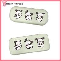 LUCKY HAIRACC หนังพียู กล่องใส่แว่นตา การ์ตูนน่ารักๆ ปลอกหุ้มป้องกัน เคสลายแว่นตา ที่มีคุณภาพสูง โลหะสำหรับตกแต่ง กล่องเก็บแว่นกันแดด สำหรับนักเรียน