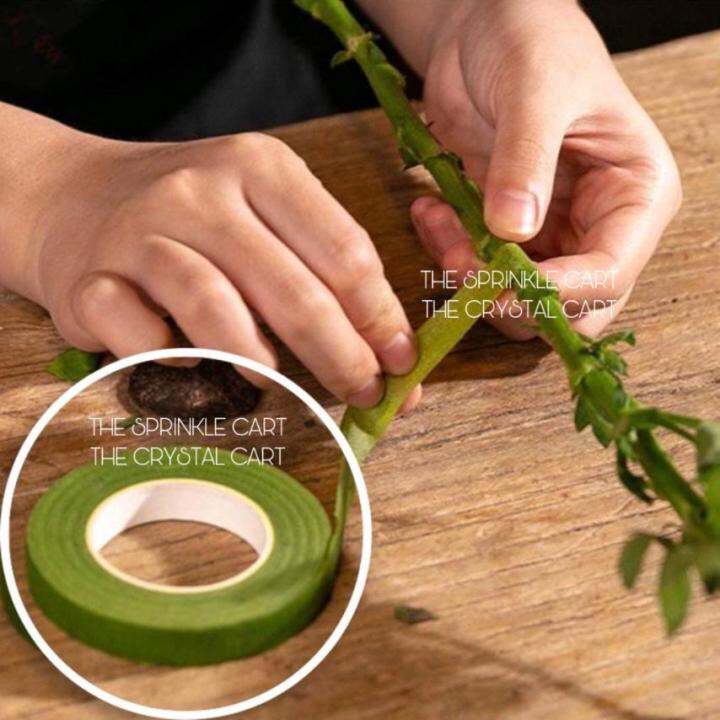 Flower Tape Floral Waterproof Florist Elastic Tape Self Adhesive Green