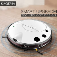 KAGEMA Robot Vacuum Cleaner 2500PA ดูด ชาร์จอัตโนมัติ ไจโรการนำทาง เครื่องดูดฝุ่น ไร้สาย หุ่นยนต์ดูดฝุน ดูดฝุ่น พร้อมถังเก็บน้ำ ซับกวาดและดูดฝุ่น 3 in 1