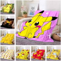 Cartoon Pokémon Anime Pikachu Cute Style Blanket Office Nap Sofa Air Conditioning Flannel Soft Keep Warm Can Be Customized 1