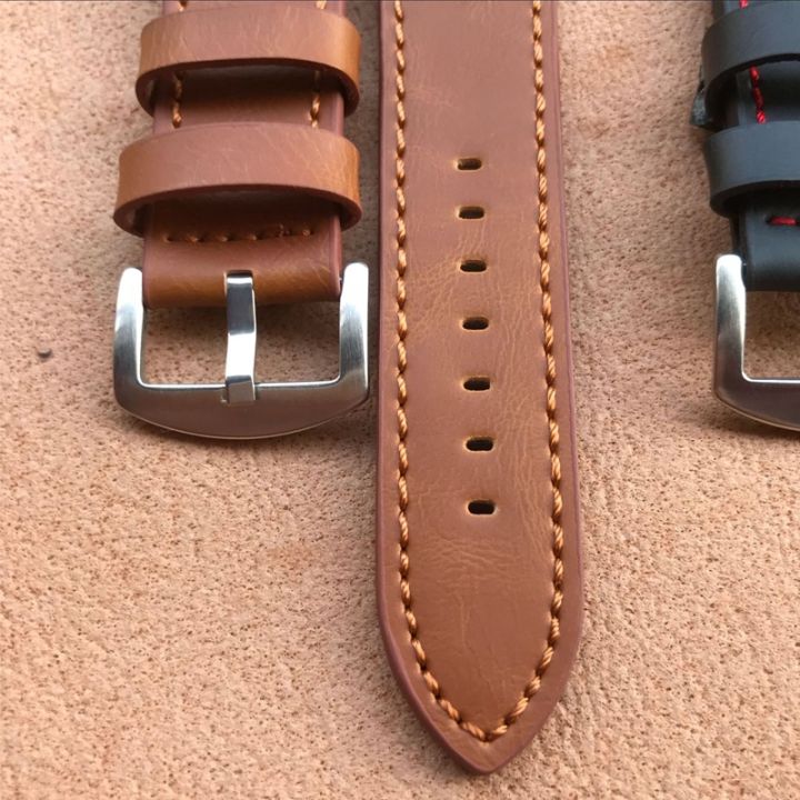 high-quality-genuine-cowhide-leather-watch-strap-stainless-steel-buckle-watchband-fashion-unisex-watch-accessories-watch-band