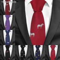 ✎☎ Animal Necktie For Men Polyester Jacquard Cartoon Neck Tie for Wedding Business Suits 6cm Skinny Ties Slim Men Tie Gravatas