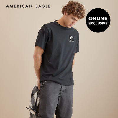 American Eagle Super Soft Logo Graphic T-Shirt เสื้อยืด ผู้ชาย โลโก้ กราฟฟิค (NMTS 017-3140-023)