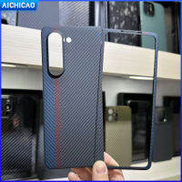 ACC-เคสโทรศัพท์คาร์บอนไฟเบอร์สำหรับ Samsung Galaxy Z Fold 5เส้นใย Aramid ป้องกันการตกปกกาแลคซี Z พับ5สี (ส่วนลด)