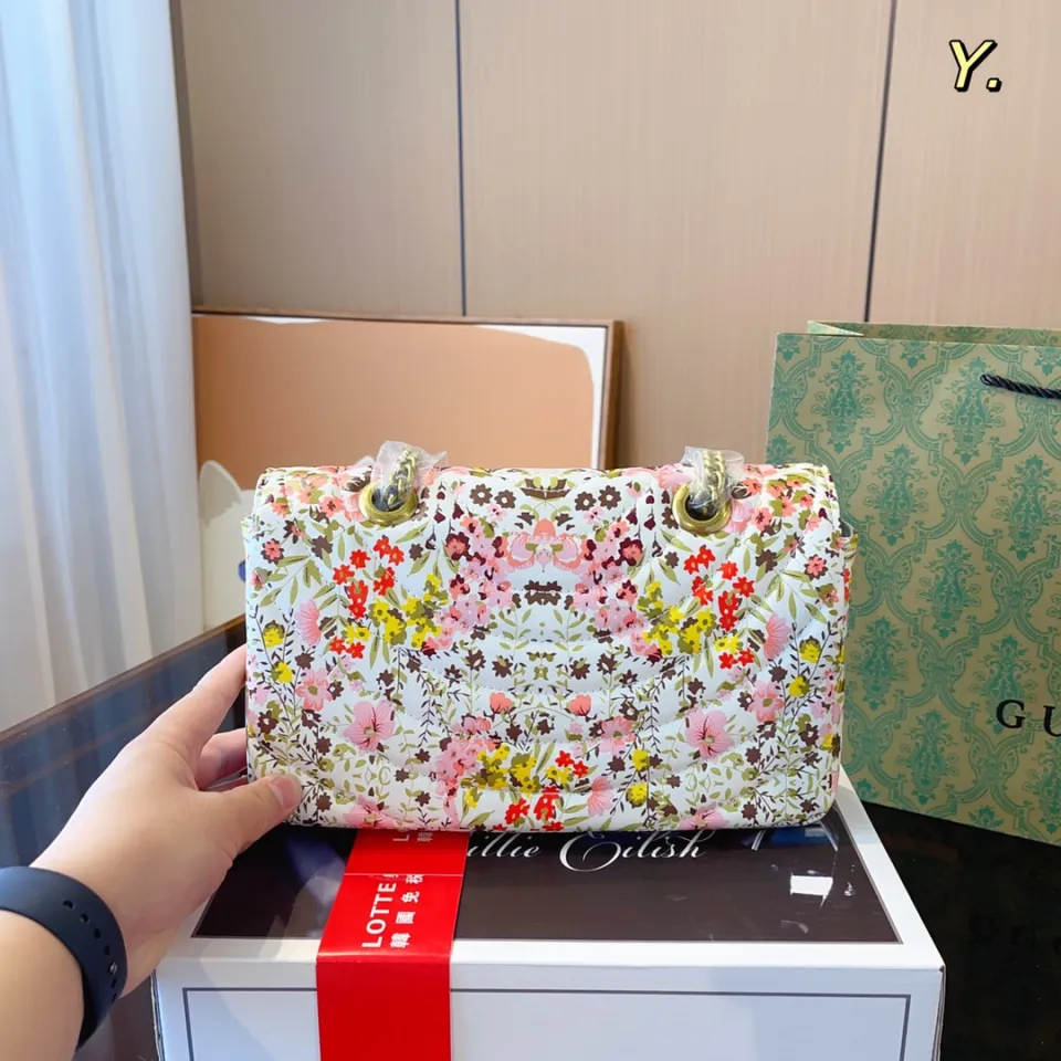 airplane Box Packaging) Bag Female 2023 New Embroidery Love Flap Chain Bag  High Quality Cowhide Shoulder Crossbody Bag