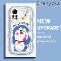 Chenyyka เคสสำหรับ Infinix Hot 11S NFC เคสรูปโดราเอมอนน่ารักลายการ์ตูนใหม่คลื่นขอบนุ่มเคสมือถือกันกระแทกแบบใสคเปลือกซิลิโคน