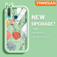 YIWESAN เคสสำหรับ VIVO Y12 Y15,Y12i Y3 Y3s Y11 2019แฟชั่นแบรนด์ที่สวยงามลวดลายศิลปะที่สร้างสรรค์ขอบนุ่มโปร่งใสเคสโทรศัพท์ซิลิโคนเนื้อนิ่มเคสกันกระแทกหนาทนทานต่อการตก