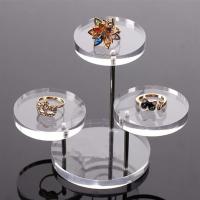 QianXing Shop Valentines Day Clear Acrylic Jewelry Necklace Rings Display Boxes Shop Organizer Jewelry Stand