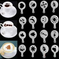 เครื่องมือตกแต่งลายพิมพ์กาแฟดอกไม้พิมพ์ลายแฟนซี1 ~ 10ชิ้นแม่พิมพ์คาปูชิโน่ผงน้ำตาลโกโก้อุปกรณ์เครื่องครัว YSZ3912การทำกาแฟ Ac