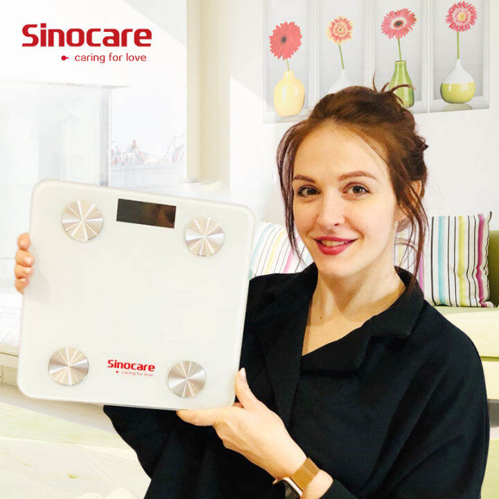 Sinocare Smart Weight Scale Body Fat Scale Bluetooth 4.0 Floor Body Fat