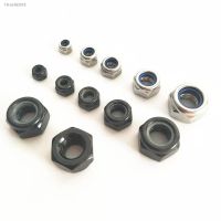 ✧⊙☸ Self-locking Nylock Nut M2 M2.5 M3 M4 M5 M6 M8 M10 M12 304 stainless steel black steel DIN985 Hex Nylon Insert Lock Nut Locknuts