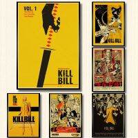 โปสเตอร์ภาพยนตร์คลาสสิกรายละเอียดภาพยนตร์ Kill Bill Retro โปสเตอร์ Art ภาพวาดผ้าใบภาพผนัง-Popular Vintage Art สำหรับห้องนั่งเล่น,บาร์,และ Cafe ตกแต่ง