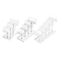 Acrylic Jewelry Display Riser Shelf Transparent Multilayer Reveal Frame Packaging for Retail/Shop Greeting Cards Cosmetic CD