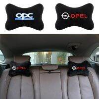 ที่พิงศรีษะในรถ1ชิ้นสำหรับ OPEL OPC นุ่มกำมะหยี่นุ่มหมอนรถยนต์สีดำนุ่มป้องกันคอคนขับดูแล