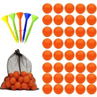 40 Pcs Foam Golf Practice Balls-Realistic Feel and Limited Flight Training Balls for Indoor or Outdoor PU Foam Sponge Elastic