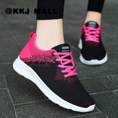 KKJ MALL รองเท้า รองเท้าผ้าใบผญ ด้านล่างนุ่ม กันลื่น ระบายอากาศ ตรงกันทั้งหมด รองเท้าผ้าใบผู้หญิง รองเท้าวิ่ง 3001