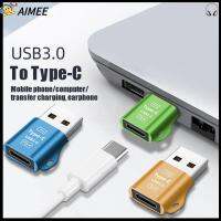 AIMEE พกพาสะดวก สายข้อมูล แท็บเล็ตโทรศัพท์ Pd ชาร์จ ชายกับหญิง อะแดปเตอร์ USB 3.0ถึง Type-C ตัวแปลง USB C