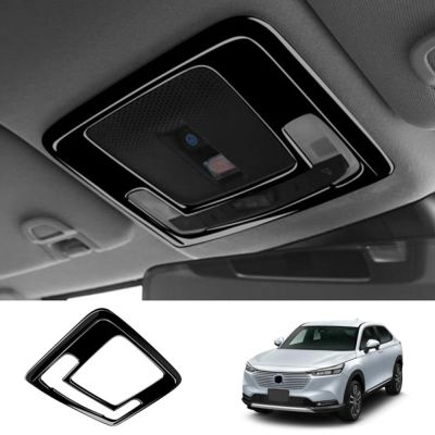 npuh Car Glossy Black Interior Front Reading Light Lamp Cover Trim Sticker for Honda Vezel HR-V HRV 2021 2022