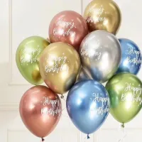 Metallic Latex Balloon Chrome Bouquet 12" Helium Birthday Baby Shower Party Supplies Helium Balloon